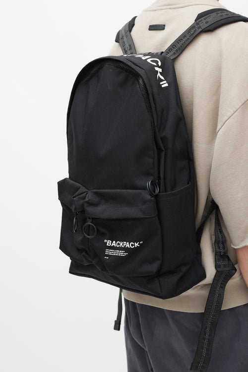 Off-White Black & White Logo Backpack