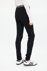 Off-White Black & White Ribbed Logo Legging
