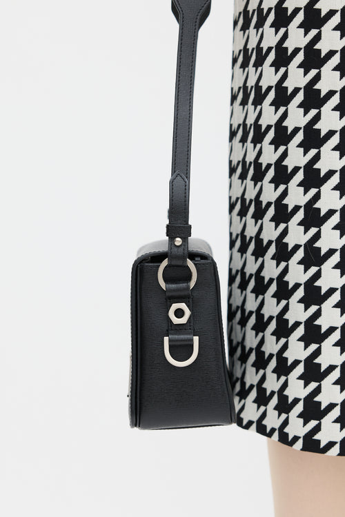 Off-White Black & Yellow Leather Binder Clip Bag