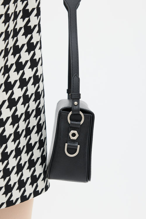 Off-White Black & Yellow Leather Binder Clip Bag