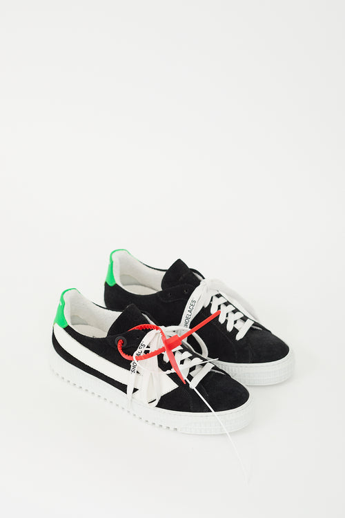 Off-White Black & White Suede Cup Sole 3.0 Logo Sneaker