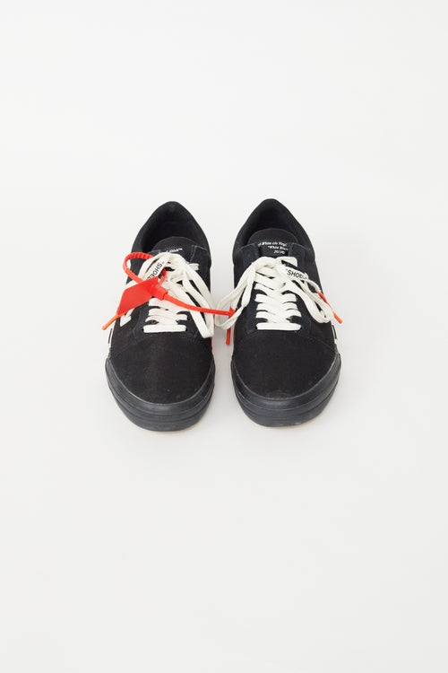 Off-White Black Canvas Vulcanized Low Top Sneaker
