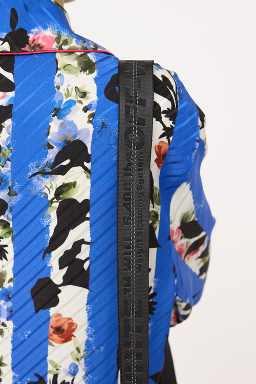 Off-White Leather Binder Clip Tote