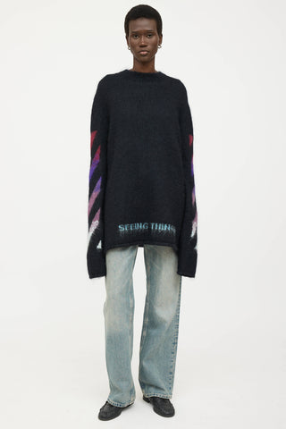 Off-White Wool Knit Logo Sweater