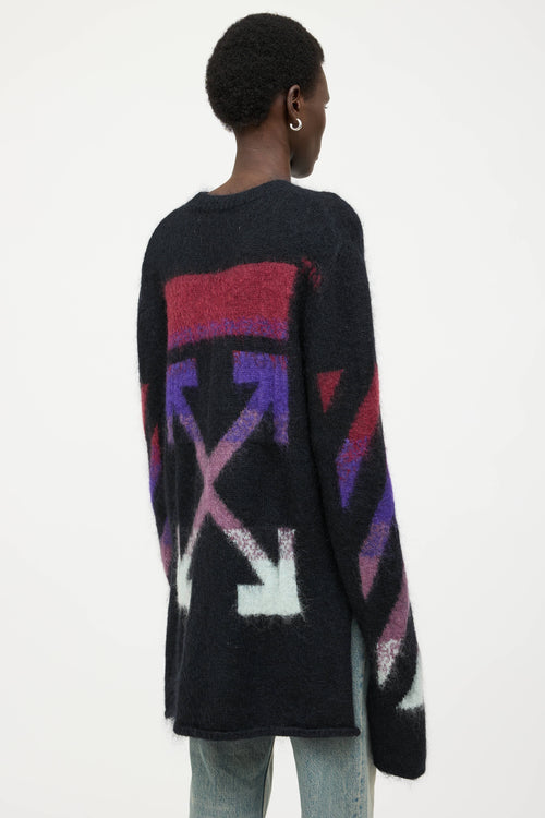 Off-White Wool Knit Logo Sweater
