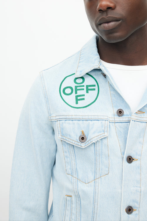 Off-White Blue Denim Logo Jacket