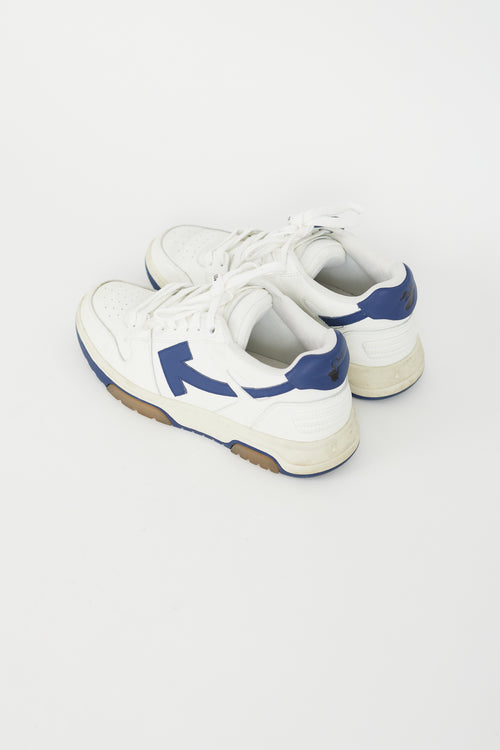 Off-White Blue & White Leather Out Of Office Sneaker