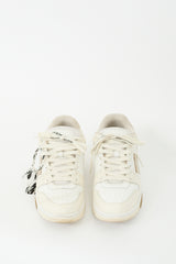 Off-White White & Beige Leather Out Of Office Sneaker