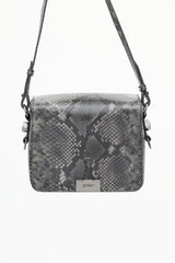 Off-White Green & Multicolour Print Binder Clip Bag