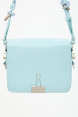Off-White Leather Binder Clip Padded Shoulder Bag