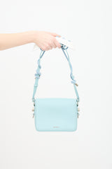 Off-White Leather Binder Clip Padded Shoulder Bag