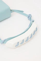 Off-White Leather Binder Clip Padded Shoulder Bag