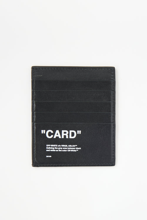 Off-White Leather Card Holder