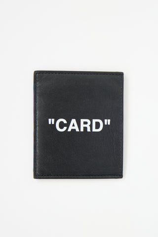 Off-White Leather Card Holder