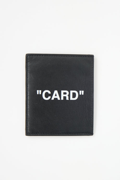 Off-White Leather Card Holder