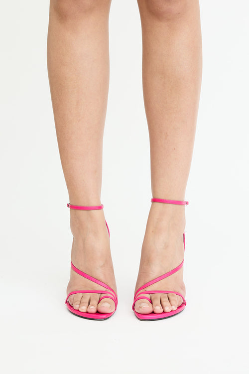 Off-White Leather Wrap Sandal