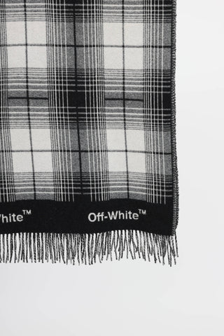 Off-White 2014 Plaid Fringe Blanket