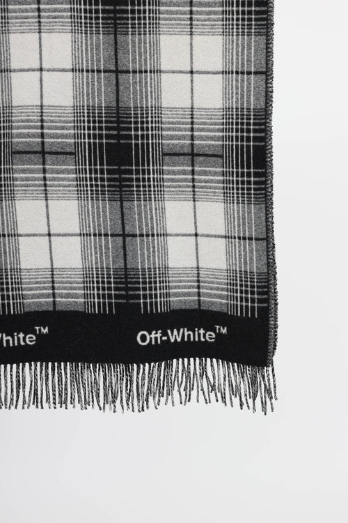 Off-White 2014 Plaid Fringe Blanket
