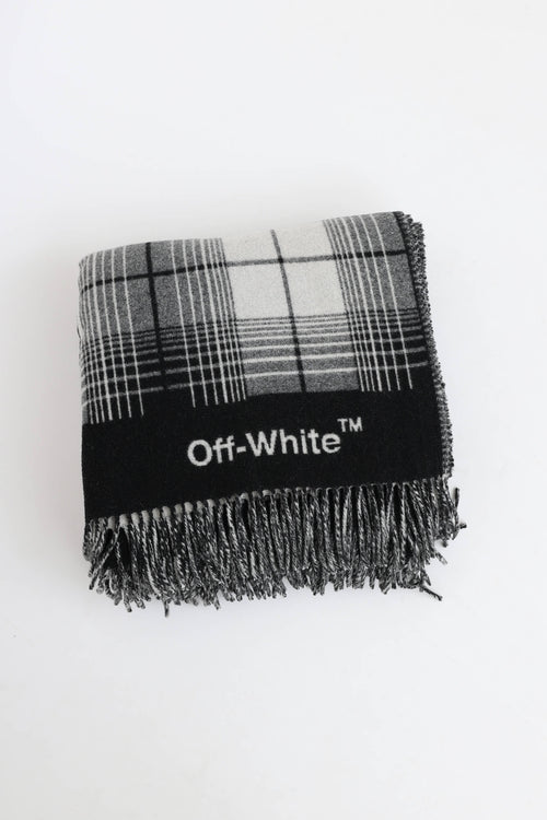 Off-White 2015 Plaid Fringe Blanket