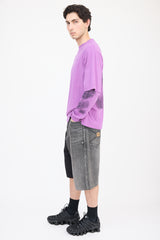 Off-White Purple & Black Layered T-Shirt