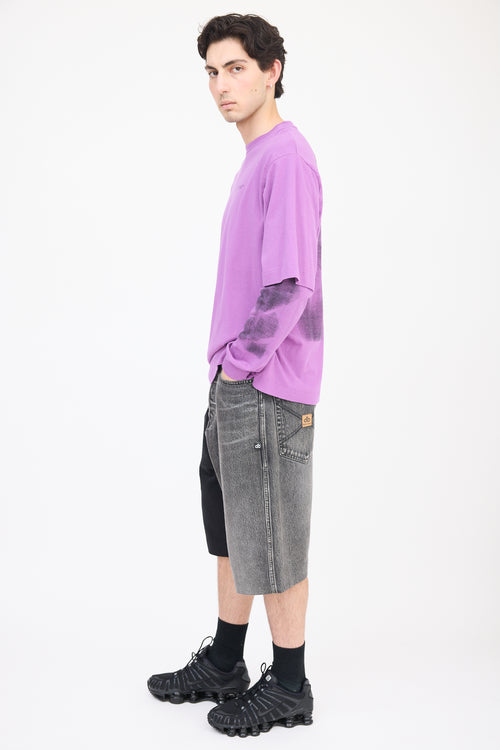 Off-White Purple & Black Layered T-Shirt