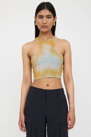 Off-White Ribbed Cropped Tank