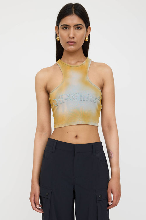 Off-White Ribbed Cropped Tank