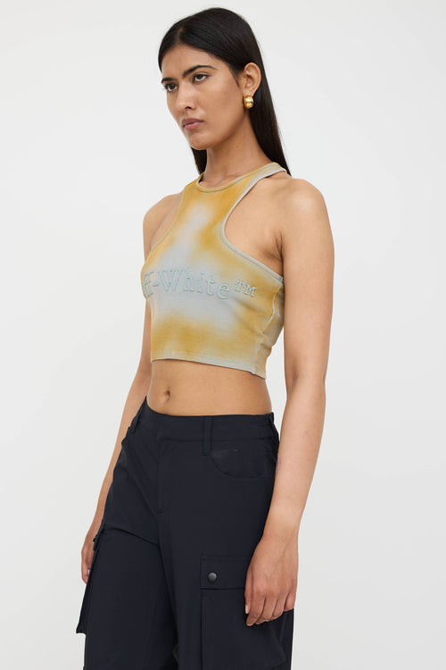 Off-White Ribbed Cropped Tank