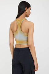 Off-White Ribbed Cropped Tank