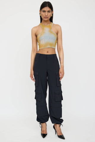 Off-White Ribbed Cropped Tank