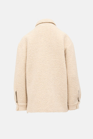 Off-White Boucle Shirt Jacket
