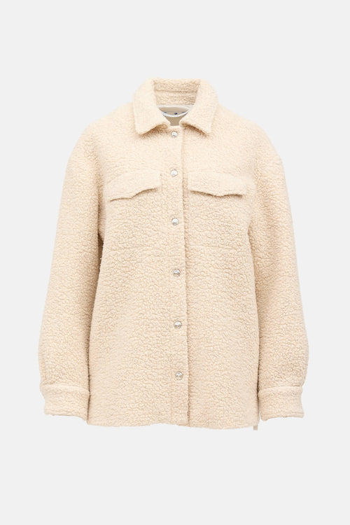Off-White Boucle Shirt Jacket