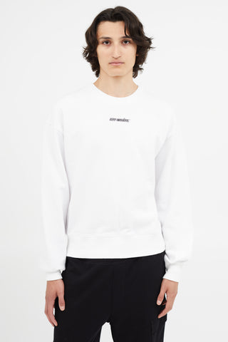 Off-White White Arrow Logo Sweatshirt