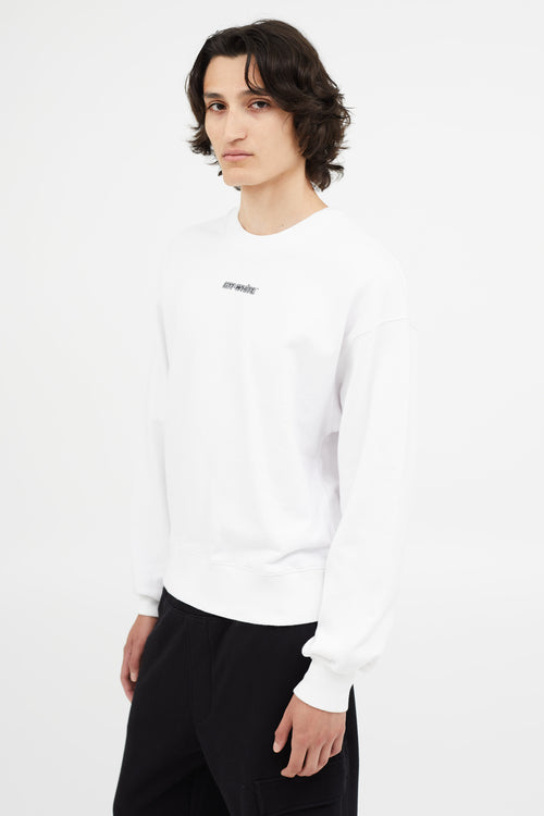 Off-White White Arrow Logo Sweatshirt