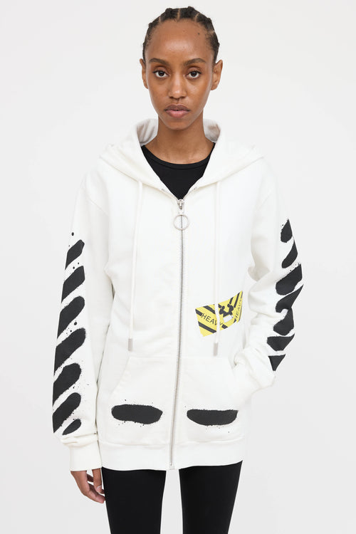 Off-White Graphic Zip Hoodie