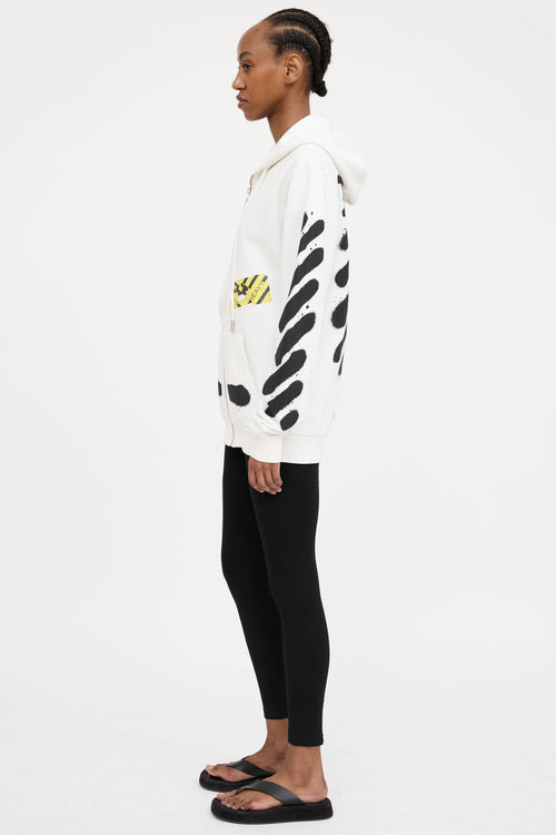 Off-White Graphic Zip Hoodie
