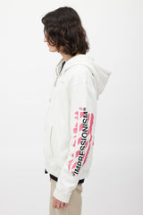 Off-White White & Multicolour Impressionism Logo Hoodie