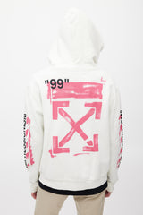 Off-White White & Multicolour Impressionism Logo Hoodie