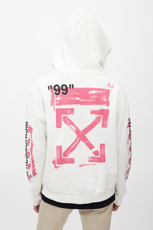 Off-White White & Multicolour Impressionism Logo Hoodie