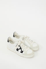 Off-White White & Black Leather Cup Sole 2.0 Logo Sneaker