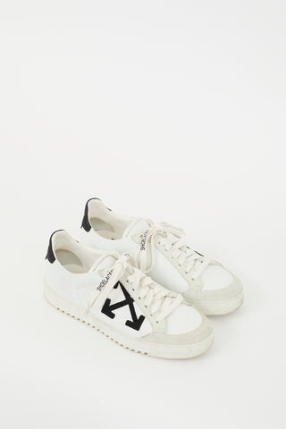 Off-White White & Black Leather Cup Sole 2.0 Logo Sneaker
