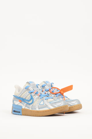 Off-White X Nike Silver & Multi Air Rubber Dunk Sneaker