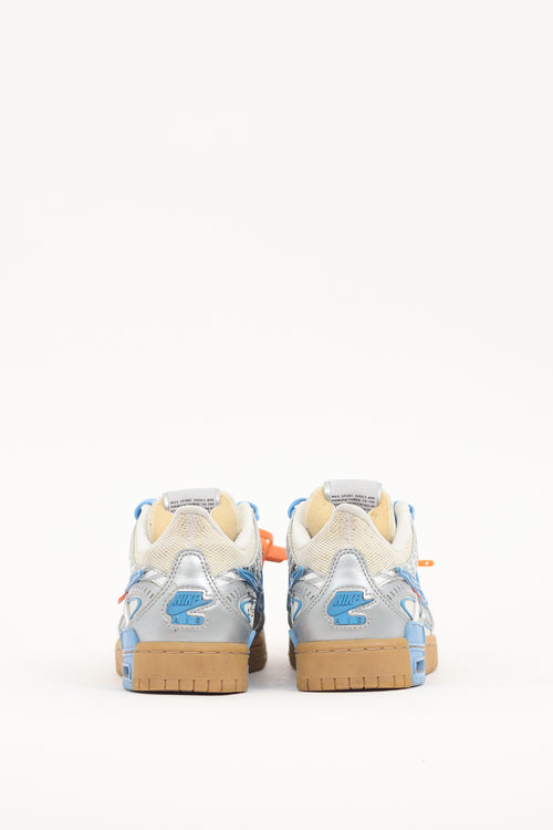 Off-White X Nike Silver & Multi Air Rubber Dunk Sneaker