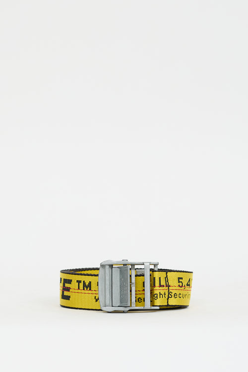 Off-White Yellow Industrial Logo Long Belt