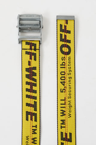 Off-White Yellow Industrial Logo Short Belt