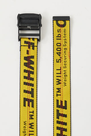 Off-White Yellow & Black Industrial Logo Long Belt