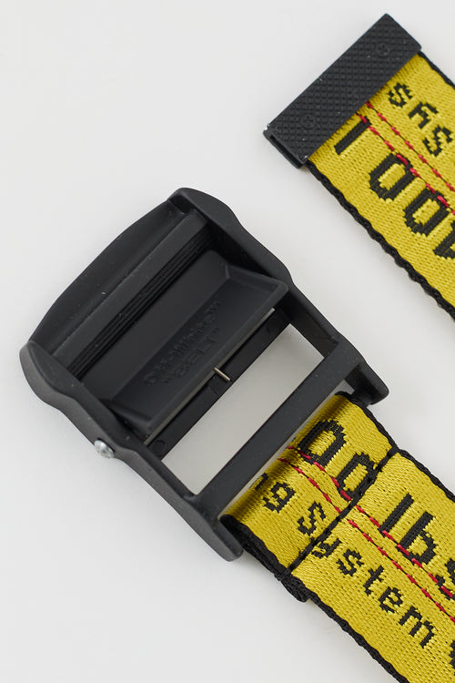 Off-White Yellow & Black Industrial Logo Long Belt