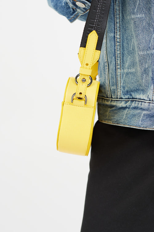 Off-White Yellow Leather Industrial Camera Bag