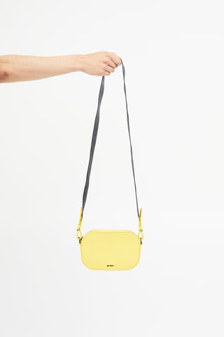 Off-White Yellow Leather Industrial Camera Bag