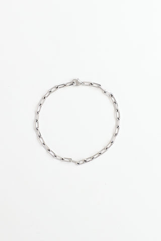 Cartier 18K White Gold Chain Santos Bracelet